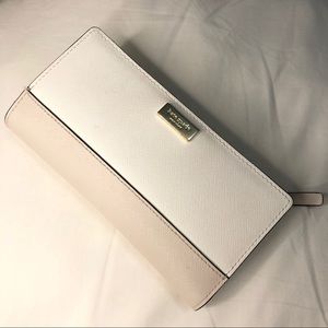 Kate Spade White/Light Beige Bifold Wallet